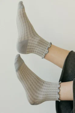 Ali Express Gingham Socks Rust/Green/SlateBlue/Grey/Black Fashion