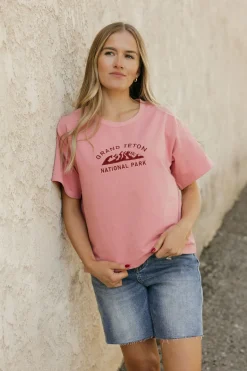 Dongguan Huoyoung Apparel Co Grand Teton Park Tee- Pink Outlet