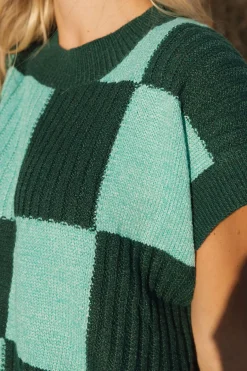 So Me Hadlee Sweater Vest-Hunter/Sage Green Hot