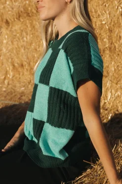 So Me Hadlee Sweater Vest-Hunter/Sage Green Hot