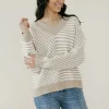 Buttermelon Haiden Sweater-Ivory/Taupe Neutral Best