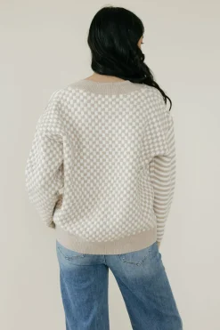 Buttermelon Haiden Sweater-Ivory/Taupe Neutral Best