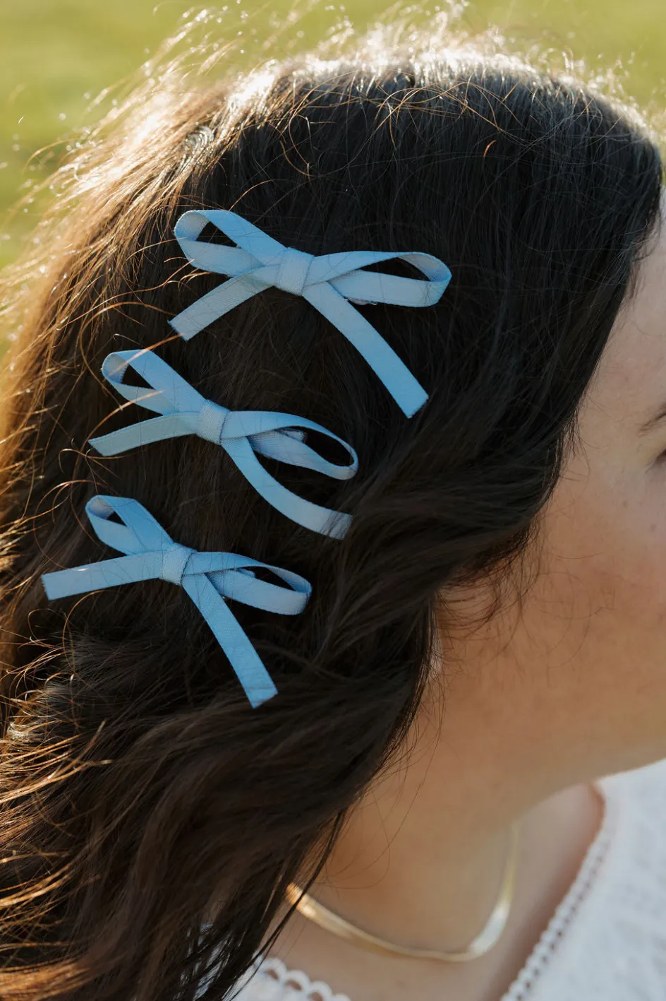 Ali Express Hair Bow Set Black/Cream/Blue Fashion