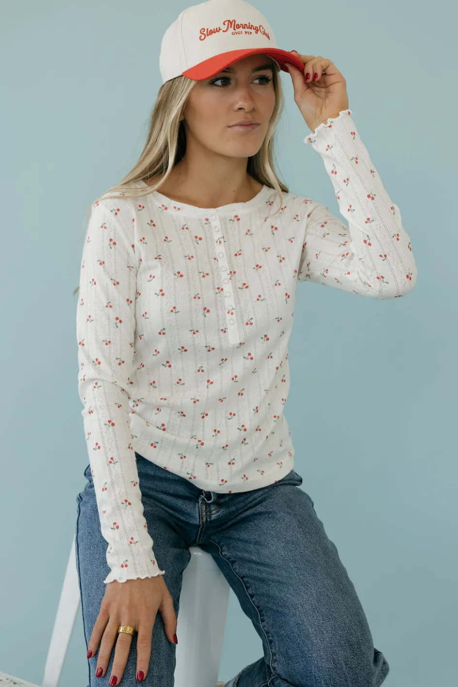 Dongguan Huoyoung Apparel Co Haisley Top-Ivory Cherries Neutral New