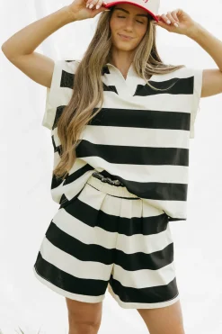 Polagram Halie Shorts-/Cream Black Sale