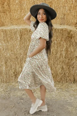 Dongguan Huoyoung Apparel Co Harley Dress-Cream Floral Neutral Online