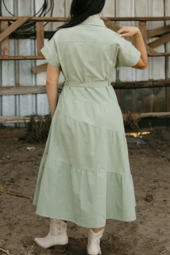 Polagram Harrison Dress-Light Olive Green Online