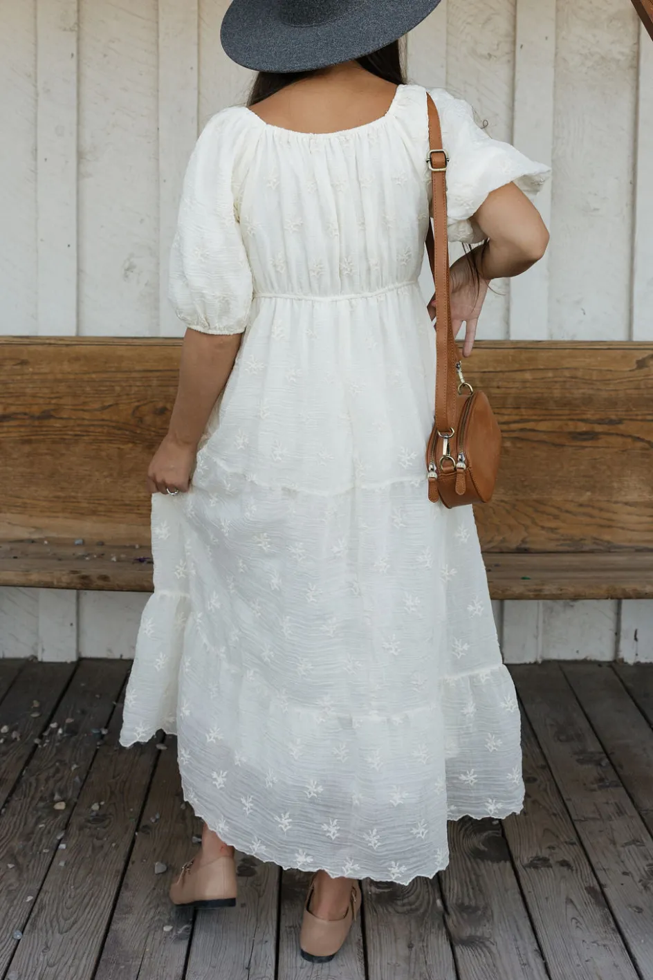 Polagram Hartley Dress-Cream White Outlet