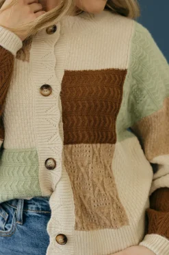 Very J Hazel Cardigan-Oatmeal Neutral Online