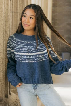 Polagram Jessa Sweater- Blue Hot
