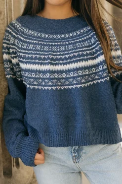 Polagram Jessa Sweater- Blue Hot