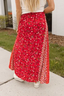 Aemi & Co. Jude Skirt- Floral Red Online
