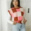 &Merci Judie Sweater Vest- Multi Pink Best