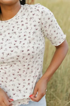 Dongguan Huoyoung Apparel Co Just For You Top-Heather Floral Grey Hot