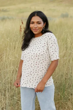Dongguan Huoyoung Apparel Co Just For You Top-Heather Floral Grey Hot