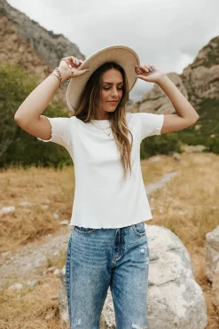 Love Olive Co Just For You Top-White Outlet