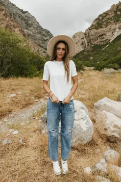 Love Olive Co Just For You Top-White Outlet