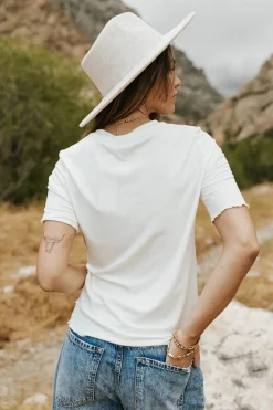 Love Olive Co Just For You Top-White Outlet