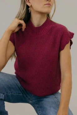 Dongguan Huoyoung Apparel Co Kaleb Sweater Vest-Berry Purple Outlet