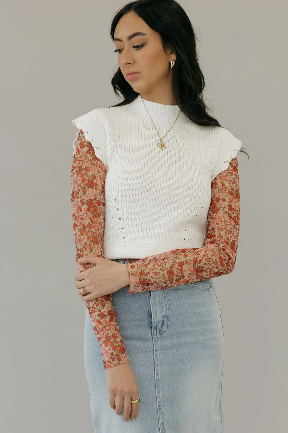 Dongguan Huoyoung Apparel Co Kaleb Sweater Vest-Ivory White Clearance