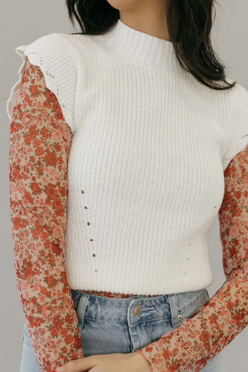 Dongguan Huoyoung Apparel Co Kaleb Sweater Vest-Ivory White Clearance