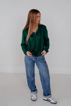 Dongguan Huoyoung Apparel Co Karmen Sweater-Pine Green Hot