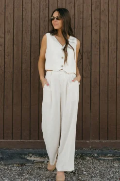 Tea N Rose Kennedy Pants-Natural Neutral Best