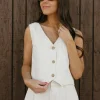 Tea N Rose Kennedy Vest-Natural Neutral Online
