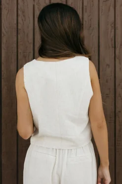 Tea N Rose Kennedy Vest-Natural Neutral Online