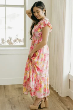 Mine and E&M Kiarra Dress- Multi Pink Fashion