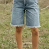 Sneak Peek Kimmie Shorts-Medium Blue New