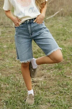 Sneak Peek Kimmie Shorts-Medium Blue New