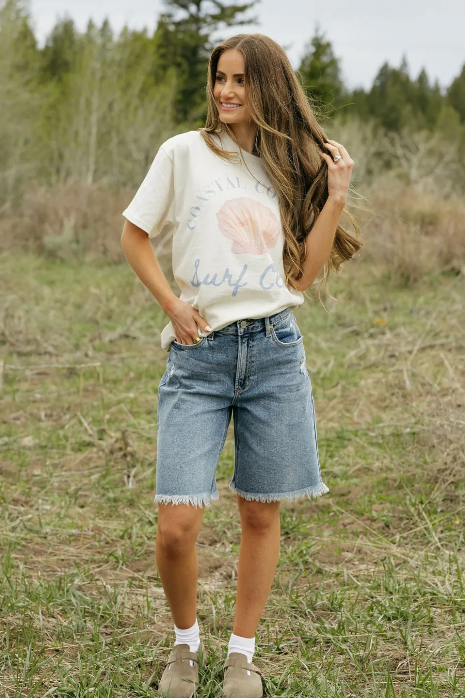 Sneak Peek Kimmie Shorts-Medium Blue New