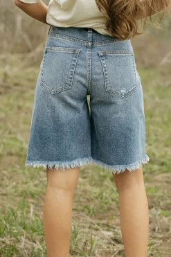 Sneak Peek Kimmie Shorts-Medium Blue New