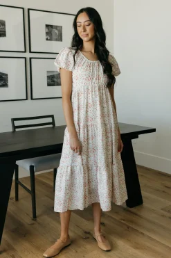 Dongguan Huoyoung Apparel Co Kylie Dress-Ivory Floral White Fashion