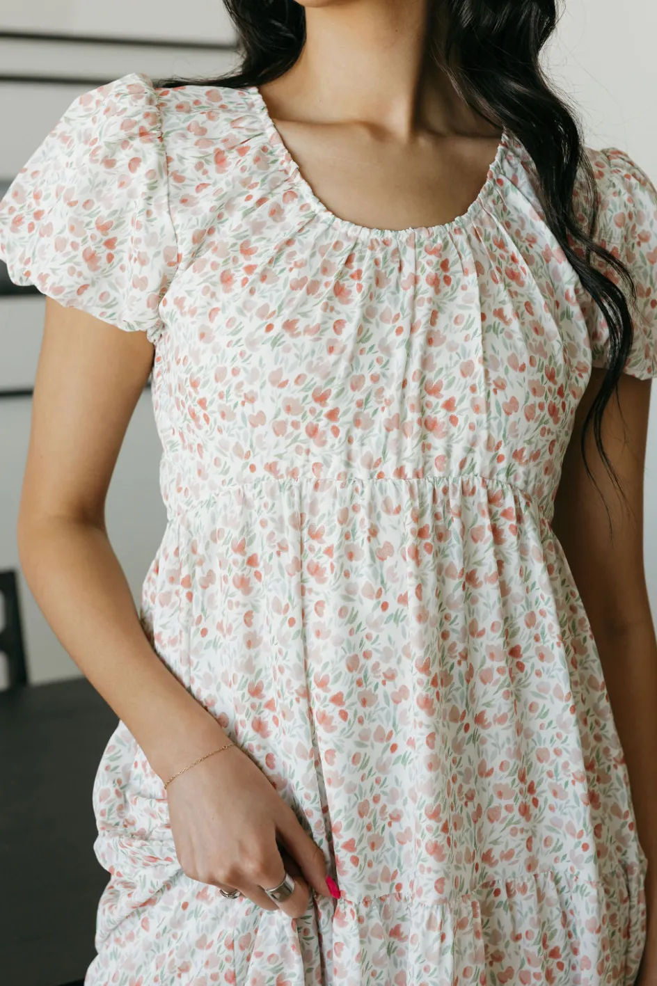 Dongguan Huoyoung Apparel Co Kylie Dress-Ivory Floral White Fashion