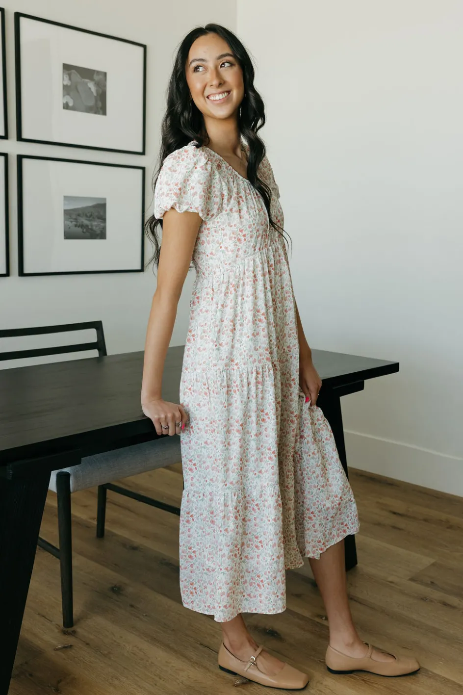 Dongguan Huoyoung Apparel Co Kylie Dress-Ivory Floral White Fashion