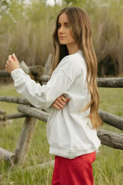 Main Strip Land of Liberty Pullover-Heather Grey Discount