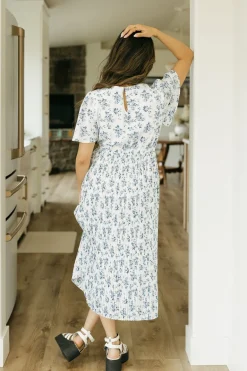 Hayden Lela Dress-Ivory/Blue White Best