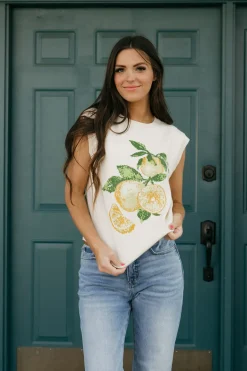 Skies Are Blue Lemon Top-Ivory Neutral Hot