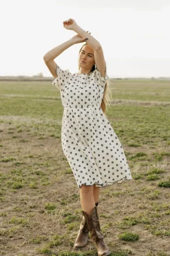 Tea N Rose Liana Dress-Cream/Midnight Neutral Sale