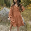 Dongguan Huoyoung Apparel Co Libbie Dress-Rust Orange Discount