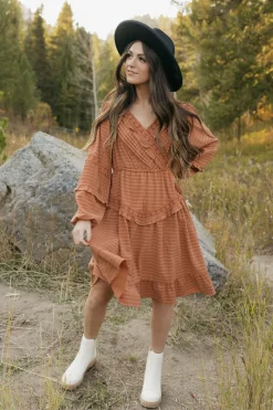 Dongguan Huoyoung Apparel Co Libbie Dress-Rust Orange Discount