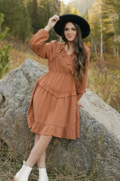 Dongguan Huoyoung Apparel Co Libbie Dress-Rust Orange Discount