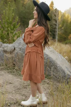 Dongguan Huoyoung Apparel Co Libbie Dress-Rust Orange Discount