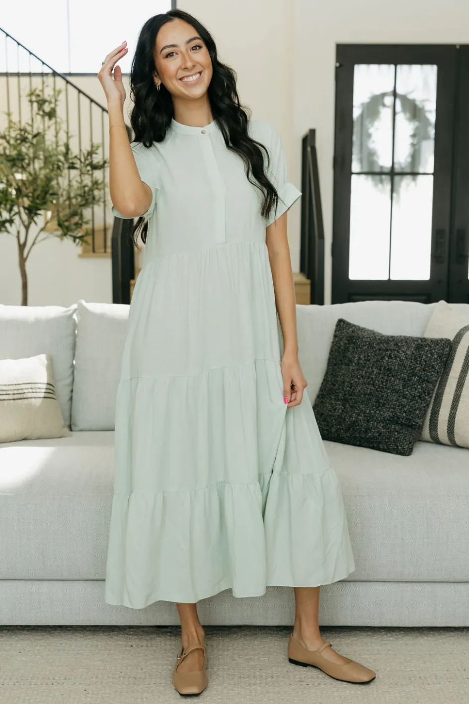 Dongguan Huoyoung Apparel Co Liberty Dress-Mint Green Hot