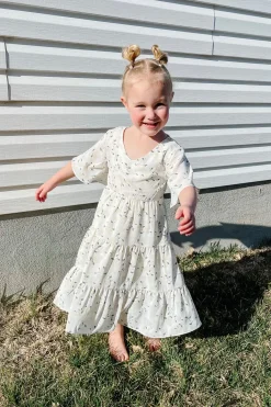 Love Olive Co Little Girl's Briggs Dress-White Multi Sale