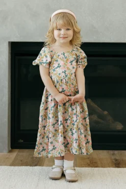 Dongguan Huoyoung Apparel Co Little Girl's Jensyn Dress-Golden Floral Hot