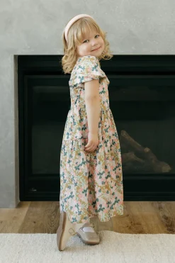 Dongguan Huoyoung Apparel Co Little Girl's Jensyn Dress-Golden Floral Hot