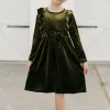 Oopsie Daisy Little Girl's Noelle Dress-Moss Green Fashion